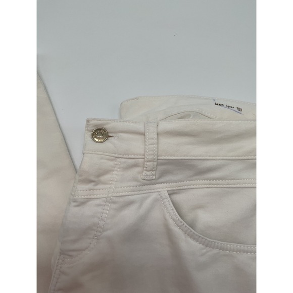 MAC Loves‎ You Slim Velvet Pants Off White Casual Everyday Trousers 38/32 - Picture 2 of 10